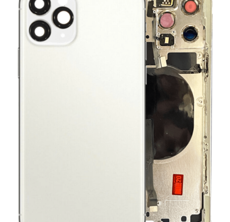 Back Housing Frame with Small Components Pre-Installed for iPhone 11 Pro (NO LOGO) (SILVER)