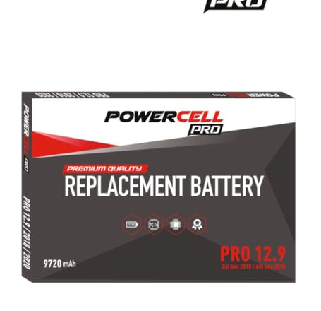 POWERCELL PRO Replacement Battery for iPad Pro 12.9 (3rd-4th Gen / 2018/2020)