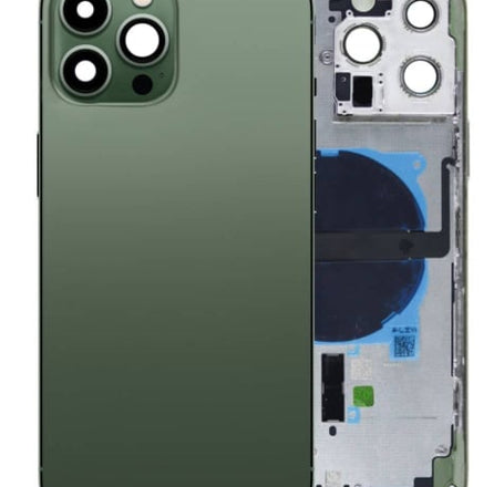 Back Housing Frame with Small Components Pre-Installed for iPhone 13 Pro Max (NO LOGO) (US Version) (ALPINE GREEN)