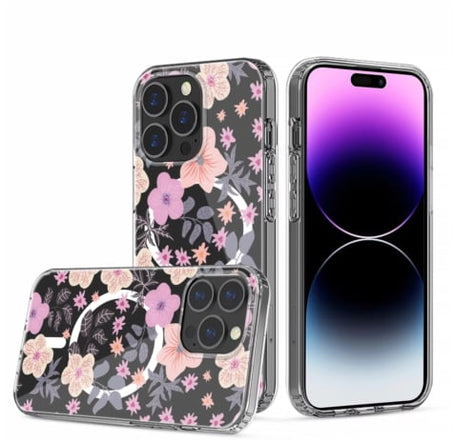 Real Flower Case with Wireless Charging - PINK FLOWER for iPhone 15 (Only Ground Shipping)