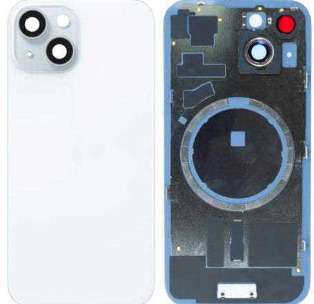 Back Glass with Frame and MagSafe Magnet for iPhone 15 (NO LOGO) (BLUE)