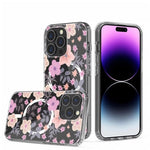 iPhone 15 Plus Real Flower Case w/ Wireless Charging - PINK FLOWER  (Only Ground Shipping)