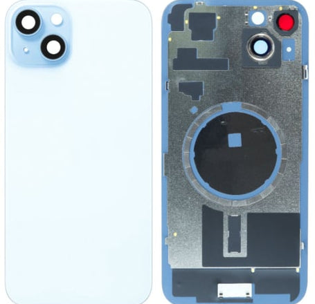 Back Glass with Frame and MagSafe Magnet for iPhone 15 Plus (NO LOGO) (BLUE)