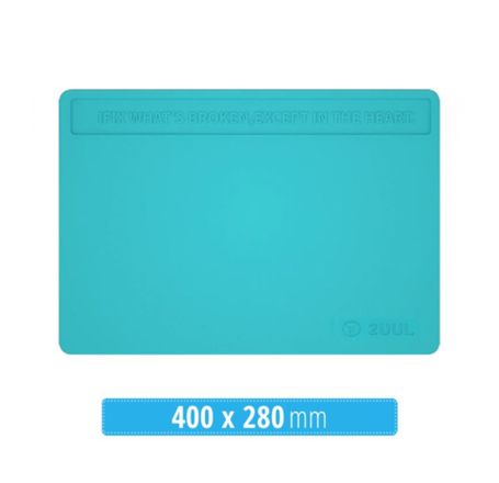 2UUL ST82 Heat Resisting Silicone Pad with Anti Dust Coating 400*280mm - BLUE (Only Ground Shipping)