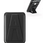 A Design Leather Magnetic Card Wallet Holder w/Stand - BLACK (Only Ground Shipping)