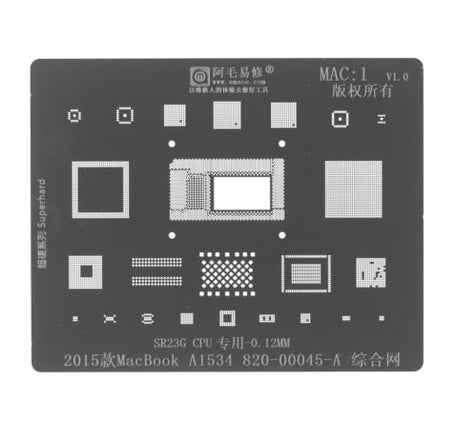 AMAOE BGA Reballing Stencil for Macbook MAC1 - 2015 A1534