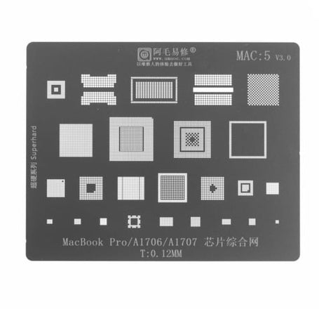 AMAOE BGA Reballing Stencil for Macbook MAC5 - A1706 / A1707