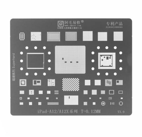 AMAOE BGA Reballing Stencil for iPad A12 / A12X