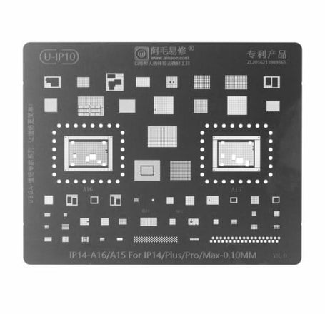 AMAOE BGA Reballing Stencil for iP14 A16 A15