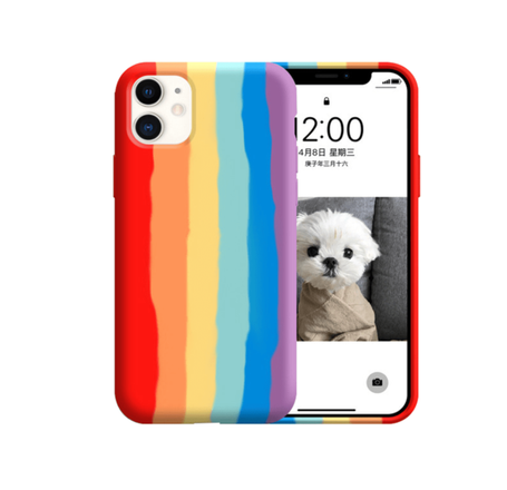 Rainbow Silicone Case - 2 for iPhone 12 Mini (Only Ground Shipping)