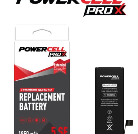 POWERCELL PRO Extended Capacity Replacement Battery for iPhone 5SE (1950 mAH)