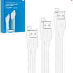 Dynex USB A-Lightning MFI Charging Data Cable (10ft) (3 Pack)