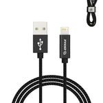 Esoulk USB A-L Braided Charging Cable (BLACK) (3ft)