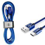 Esoulk USB A-C Braided Charging Cable (BLUE) (3ft)