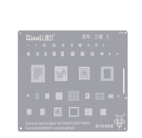 Qianli Bumblebee BGA Reballing Stencil QS44 Samsung S10/S10+/Note10 Series/G9730/G975/G977/N975 Exynos9820 ,Snapdragon855 SM8150 Universal Series