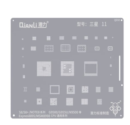 Qianli Bumblebee BGA Reballing Stencil QS50 Samsung S8/S8+/Note 8/G9500/G955U/N9500 Exynos8895,MSM8998 CPU Universal Series