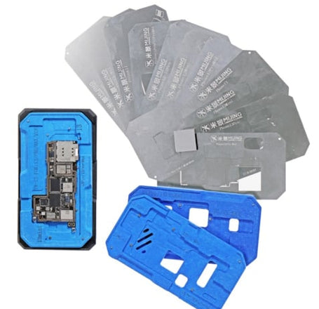 MiJing Z20 Pro Comprehensive BGA Reballing Fixture 14 in 1 Tool Set for iPhone X - 15 PM