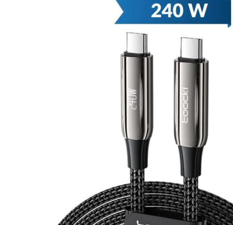 Toocki USB C-C Super Fast Braided Charging Data Cable for TV / Laptop / Robot / SmartPhone / Tablets