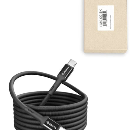 Esoulk USB C-C Braided Charging Cable (BLACK) (4ft)