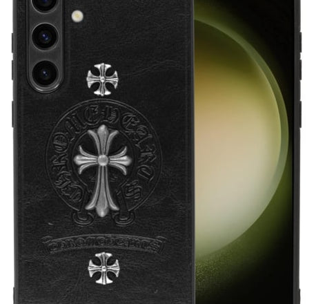 Galaxy A13 5G Leather Case w/ Metal Ornaments - CROSS (Only Ground Shipping)