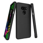 LG G8 Shock Absorption Protective Dual Layer Case - BLACK (Only Ground Shipping)