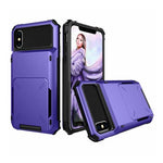 Credit Card Pocket Case - PURPLE for iPhone XR (Only Ground Shipping)