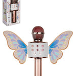 Girls Metallic Sing-Along Karaoke Speaker Microphone w/ Detachable Butterfly