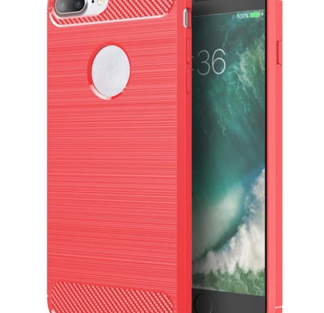 Flexible TPU Rubber Case - RED for iPhone 7 / 8 (Only Ground Shipping)