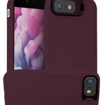 Soft Silicon Protective Case w/ Camera Stand - MAROON for iPhone 7 / 8 (Only Ground Shipping)