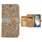 Diamond Crystal Wallet Case - GOLD for iPhone XR (Only Ground Shipping)