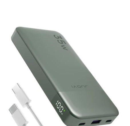 Juovi Fast Charging Powerbank for Multi Device Charging (GREEN) (35W / 10.000mAh)