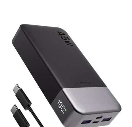 Juovi Ultra Fast Charging Powerbank for Multi Device & Laptop Charging (BLACK) (45W / 20.000mAh)