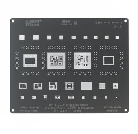 MaAnt BGA Reballing Stencils For Galaxy S21 / S21+ / S21 Ultra / Z Fiip 3 / Z FoId 3 Series