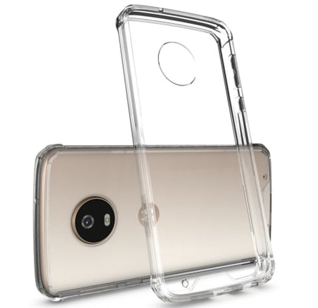 Motorola G6 Hybrid Case with Air Cushion Technology -CLEAR (Only Ground Shipping)