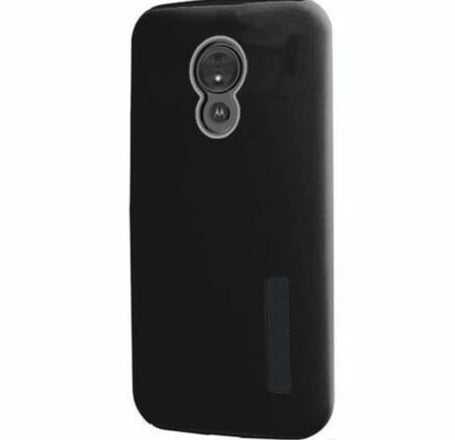 Motorola G7 Dual Layer Protective Case Cover - BLACK (Only Ground Shipping)