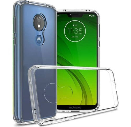 Motorola G7 Plus Hybrid Case with Air Cushion Technology - CLEAR (Only Ground Shipping)