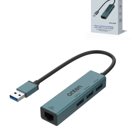 Onten 4in1 Ethernet Hub (3x USB 2.0 + Ethernet)