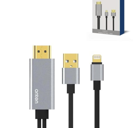 Onten USB-L to HDMI w/ USB A Cable 2K@30hz (1.8m)