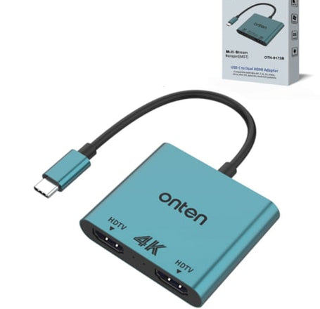 Onten 2in1 USB C HDMI Splitter (2x HDMI)