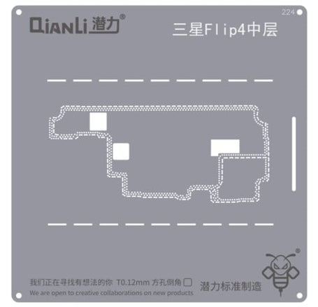 QianLi Bumblebee QS224 Middle Layer Stencil for Galaxy Z Flip 4