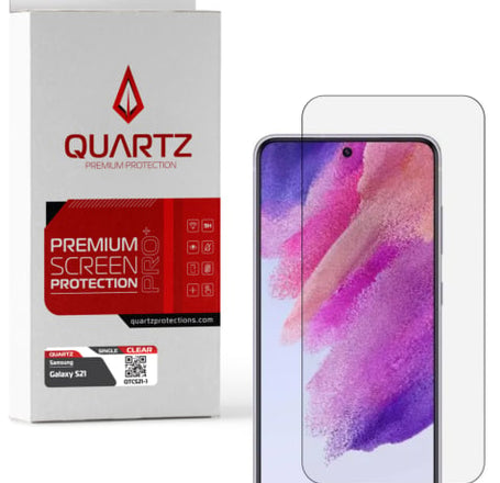 QUARTZ Clear Tempered Glass for Galaxy S21 (Single Pack)