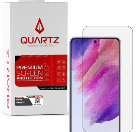 QUARTZ Clear Tempered Glass for Galaxy S21 (Pack of 10)