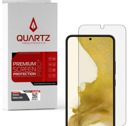 QUARTZ Clear Tempered Glass for Galaxy S22 (Single Pack)