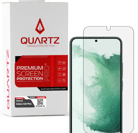 QUARTZ Clear Tempered Glass for Galaxy S22 Plus (Pack of 10)