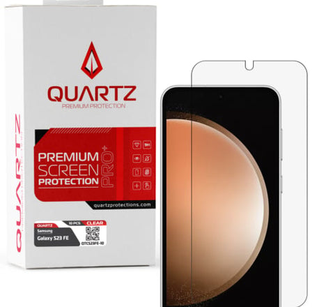 QUARTZ Clear Tempered Glass for Galaxy S23 FE (Pack of 10)