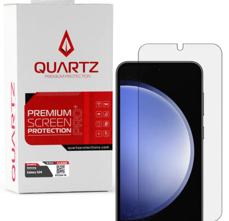 QUARTZ Clear Tempered Glass for Galaxy S24 / S25 (Pack of 10)