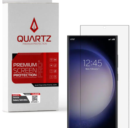 QUARTZ Clear Tempered Glass for Galaxy S24 Ultra (Single Pack)