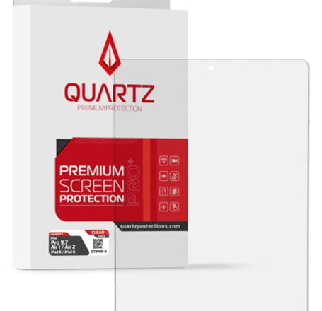 QUARTZ Clear Tempered Glass for iPad Pro 9.7 / Air 1 / Air 2 / iPad 5 / iPad 6 (Pack of 5)