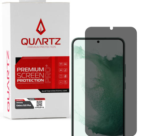 QUARTZ Privacy Tempered Glass for Galaxy S22 Plus (Pack of 10)