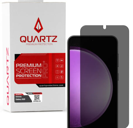 QUARTZ Privacy Tempered Glass for Galaxy S23 (Pack of 10)